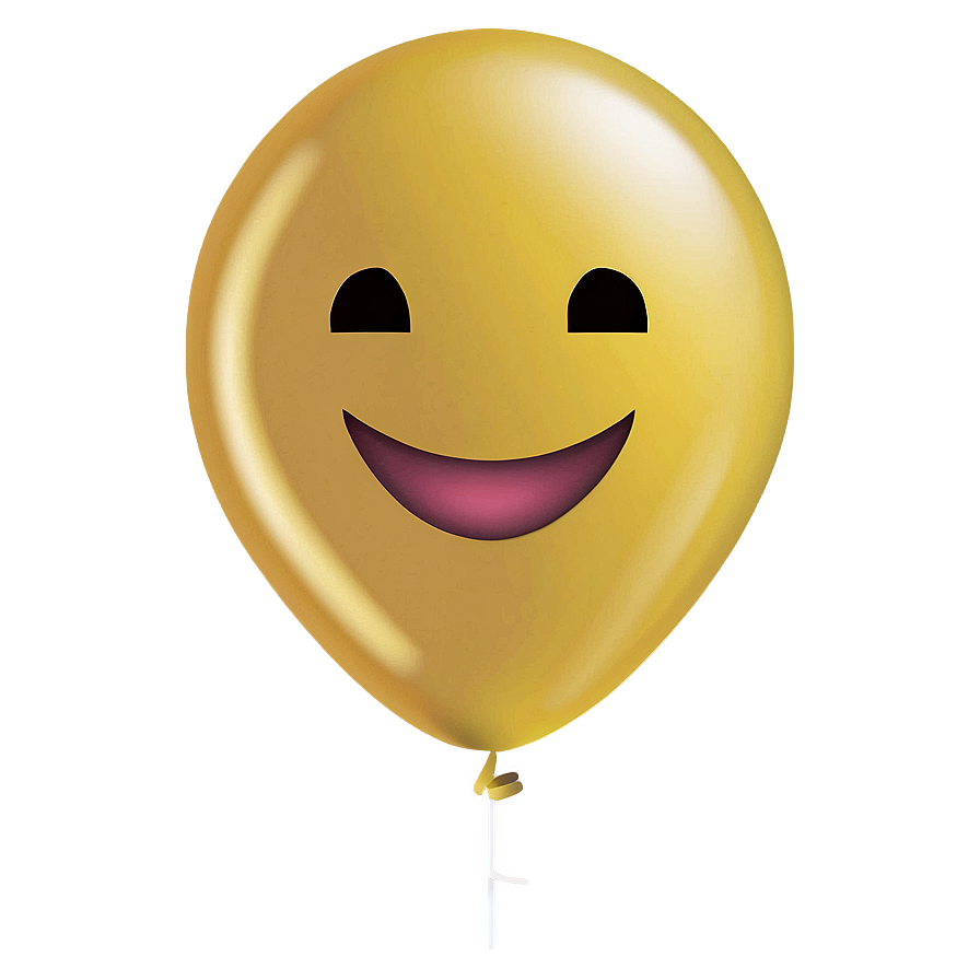 Yellow Balloon Emoji Png 06262024 PNG