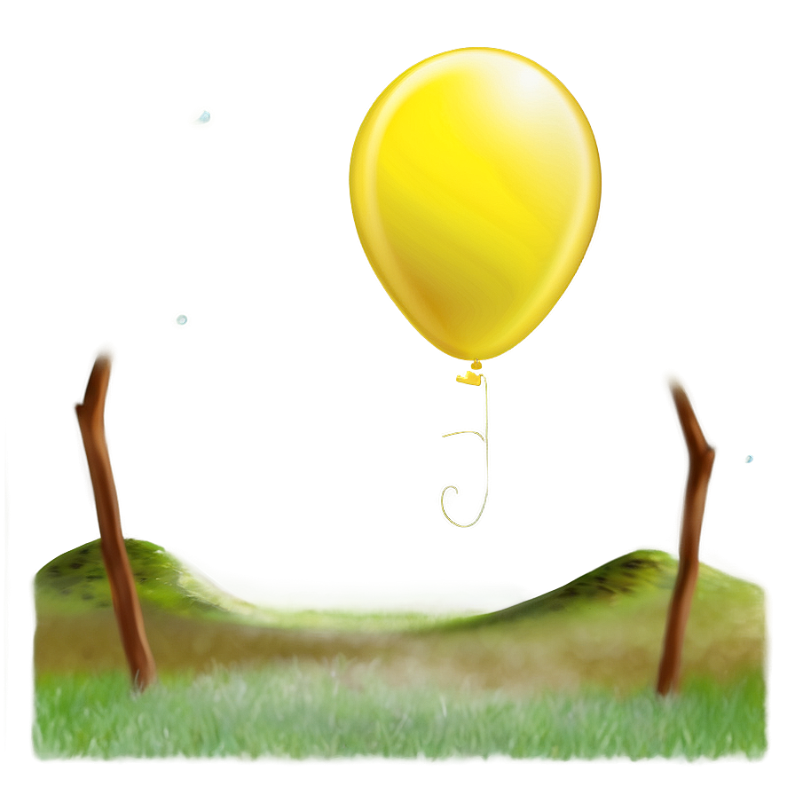 Yellow Balloon In Sky Png Avr17 PNG