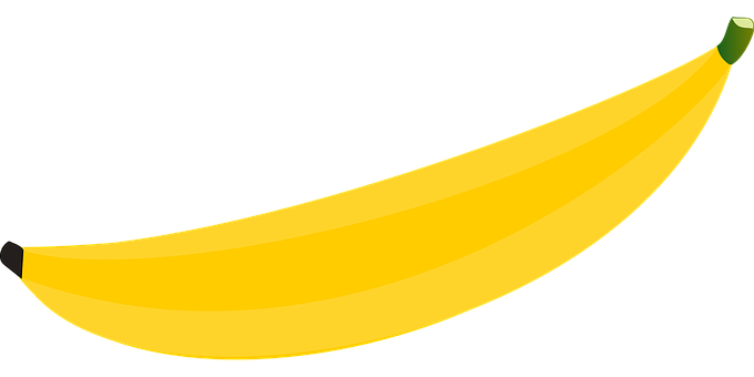 Yellow Banana Vector Art PNG
