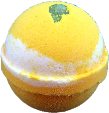 Yellow Bath Bomb Top View.png PNG