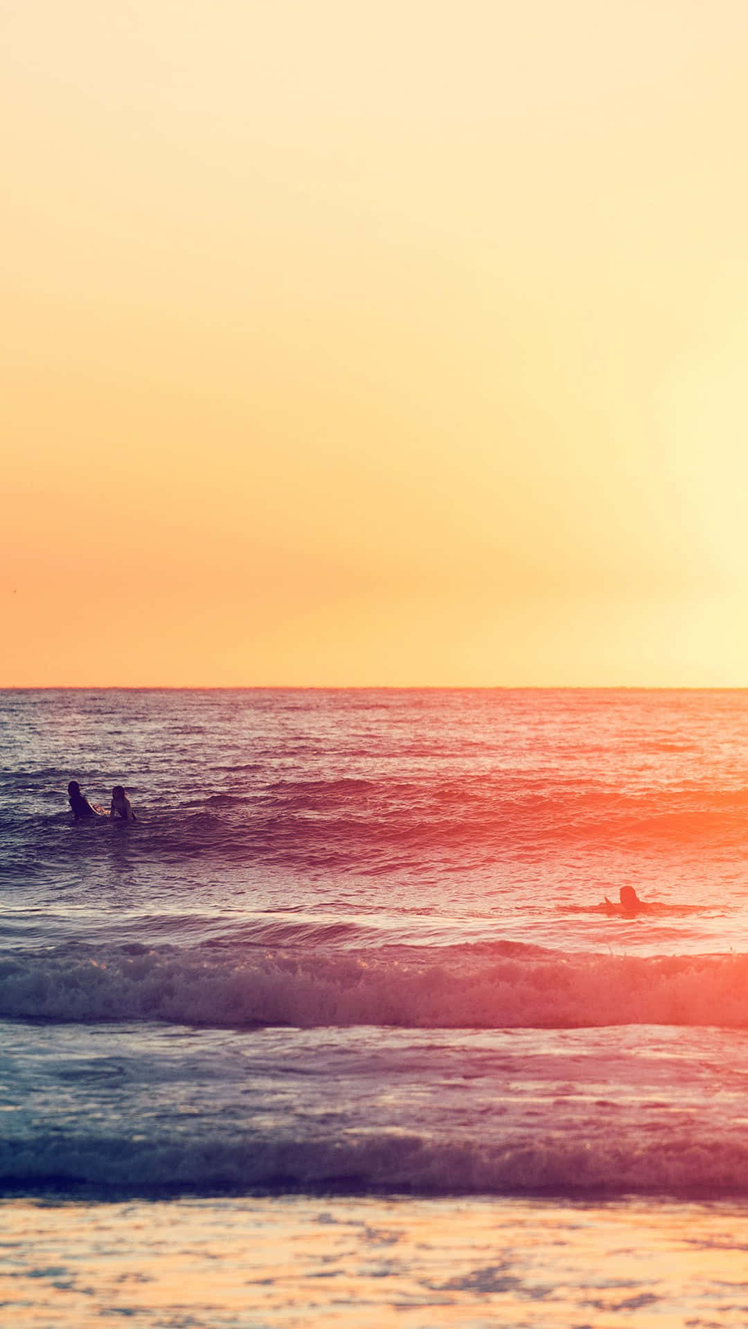 Stunning Yellow Beach at Sunset Wallpaper