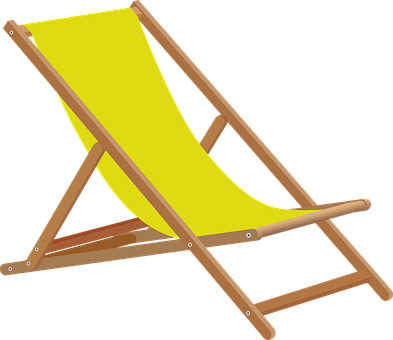 Yellow Beach Chair Graphic PNG