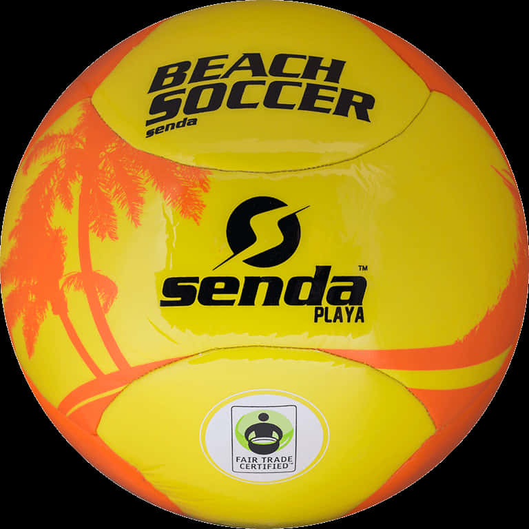 Yellow Beach Soccer Ball Senda PNG