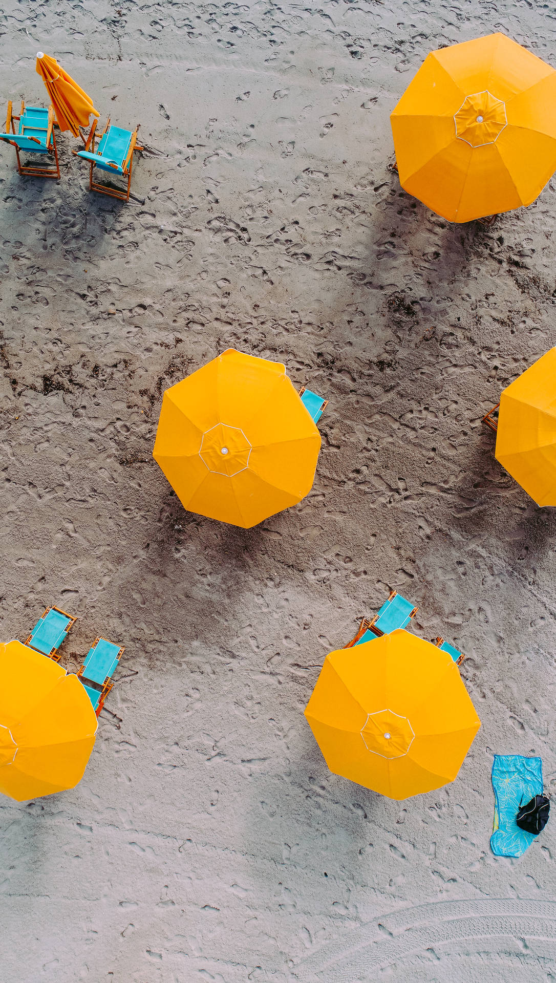 Yellow Beach Umbrellas