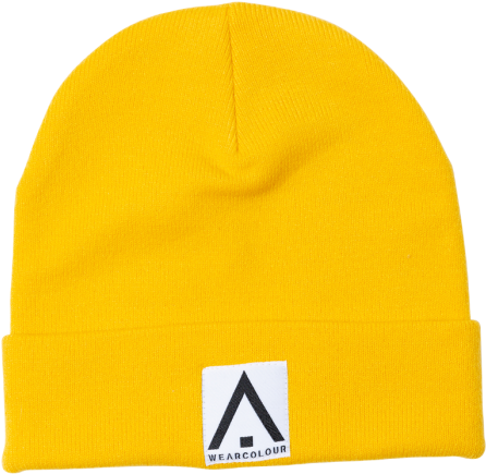 Yellow Beanie Wear Colour Logo PNG