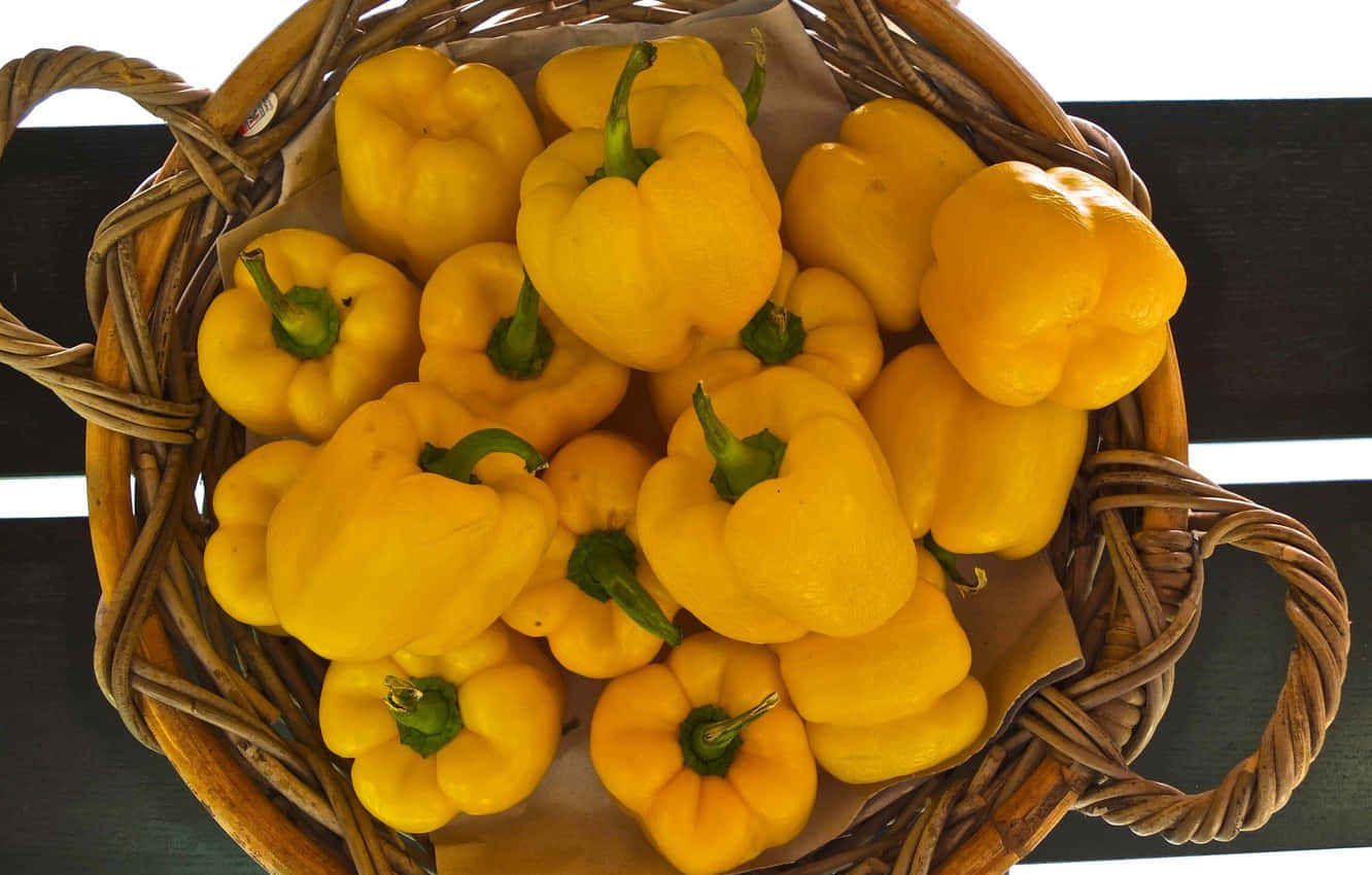 Fresh and Vibrant Yellow Bell Pepper Wallpaper