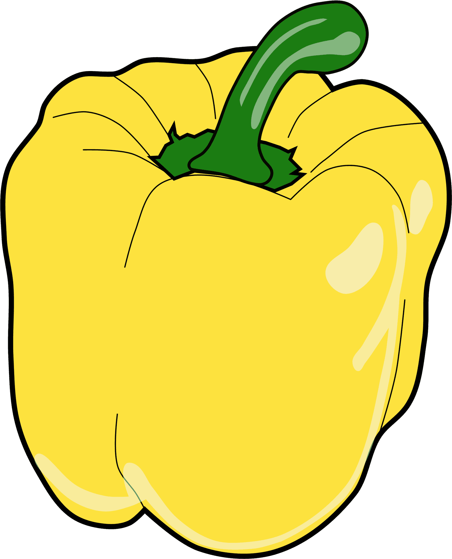 Yellow Bell Pepper Illustration PNG