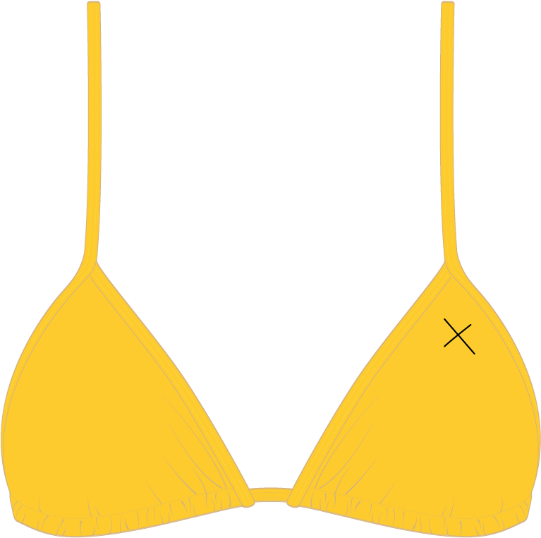 Yellow Bikini Top Illustration PNG