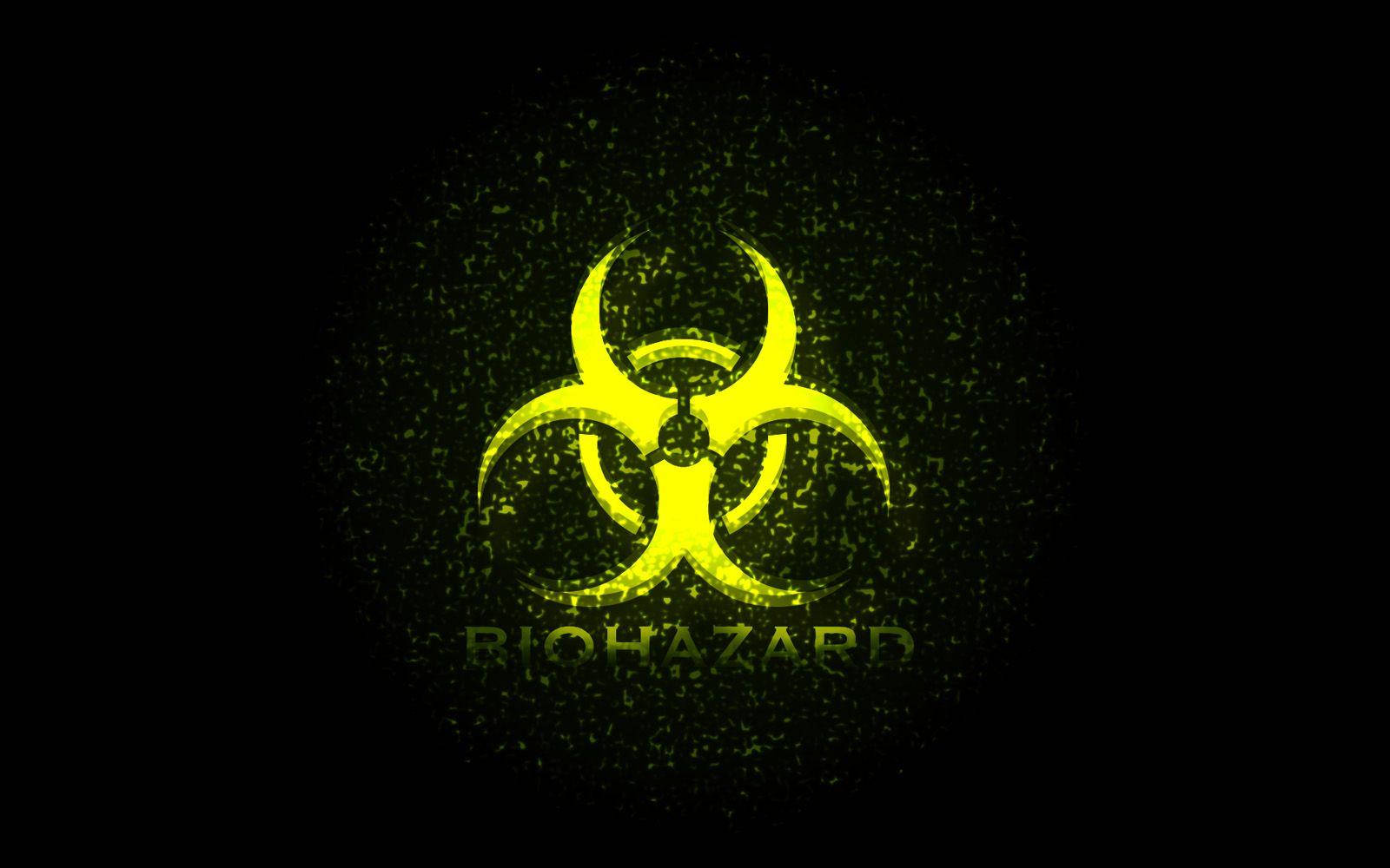 Yellow Biohazard Logo Wallpaper