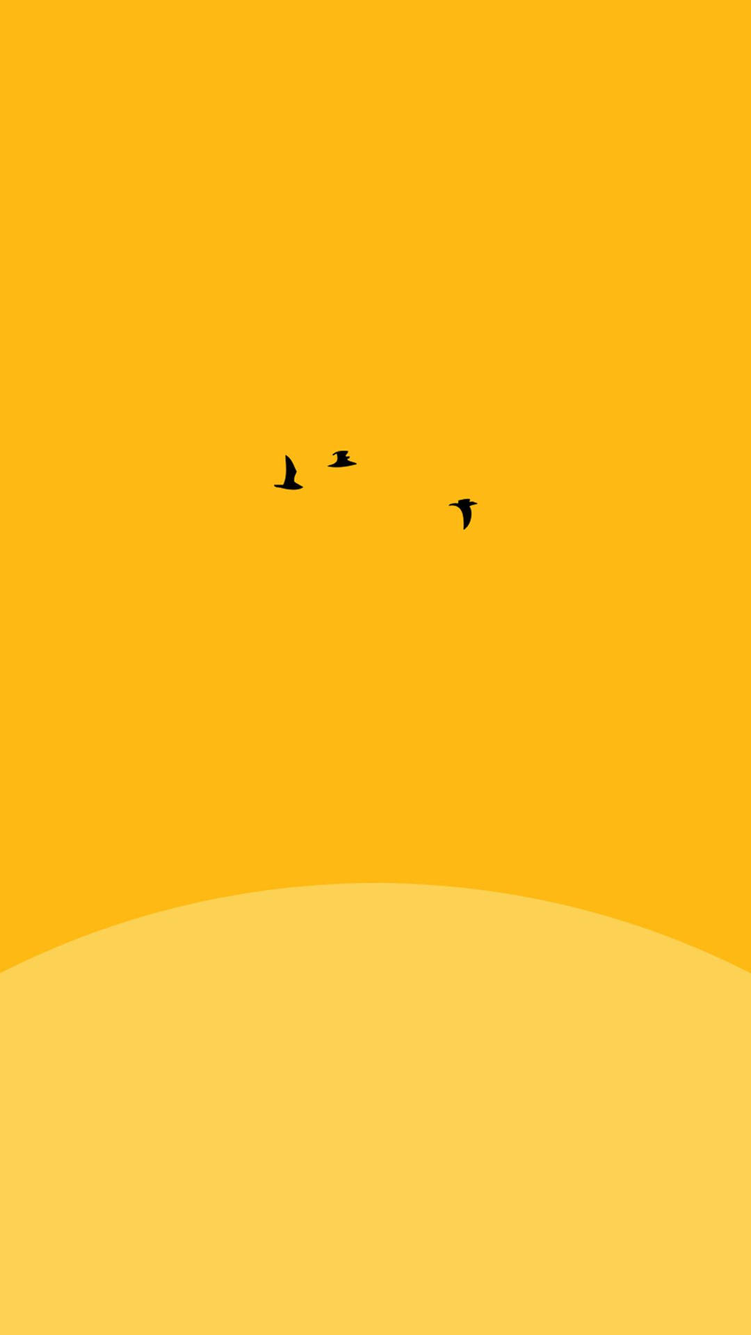 Yellow Bird Vector Art Wallpaper