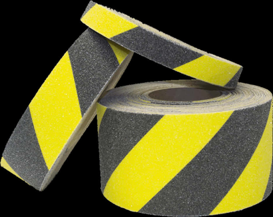Yellow Black Anti Slip Caution Tape PNG