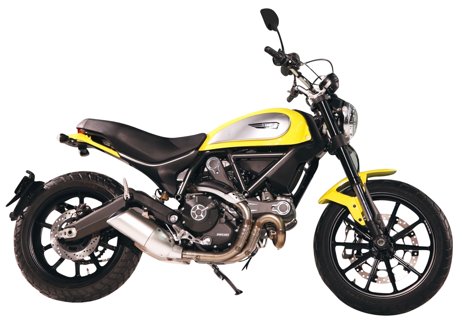Yellow Black Ducati Motorcycle PNG