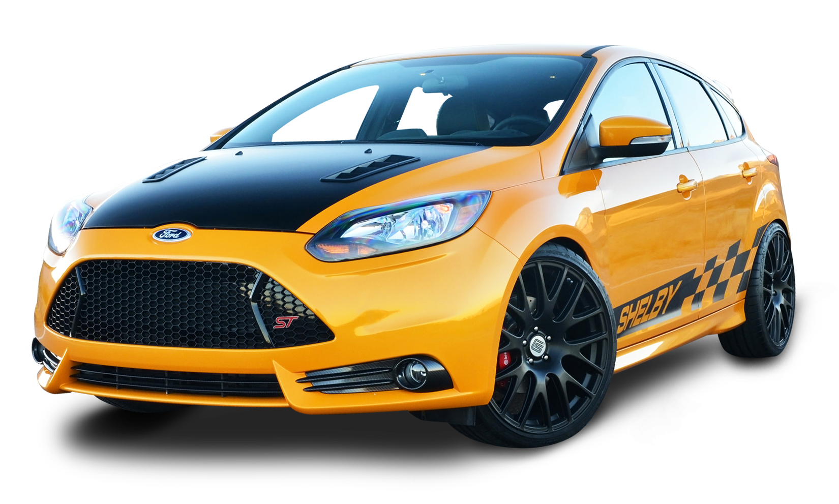 Yellow Black Ford Focus S T PNG