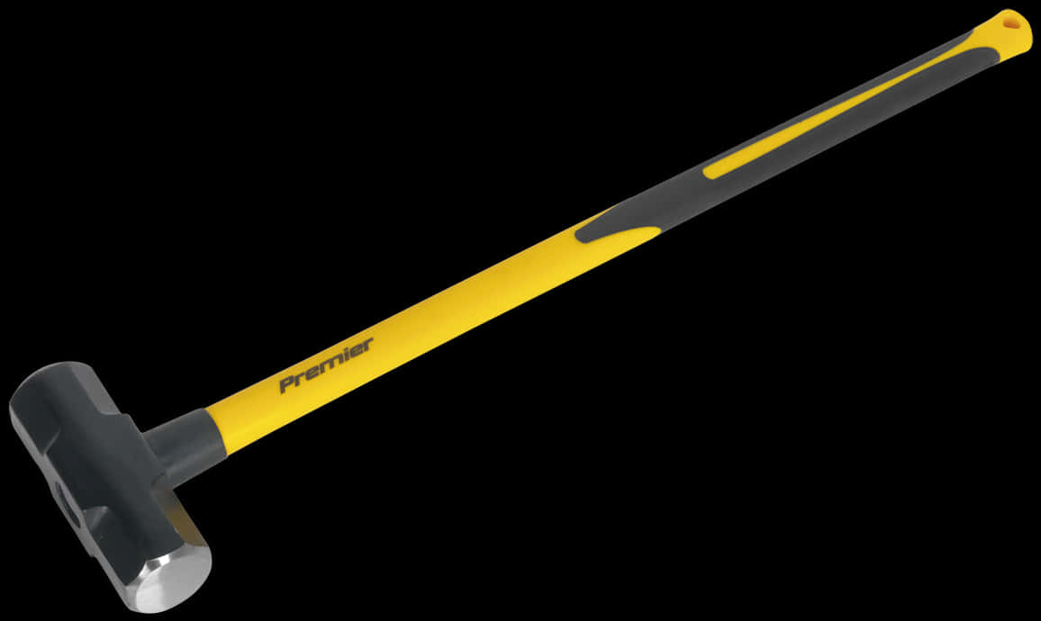 Yellow Black Handled Hammer PNG