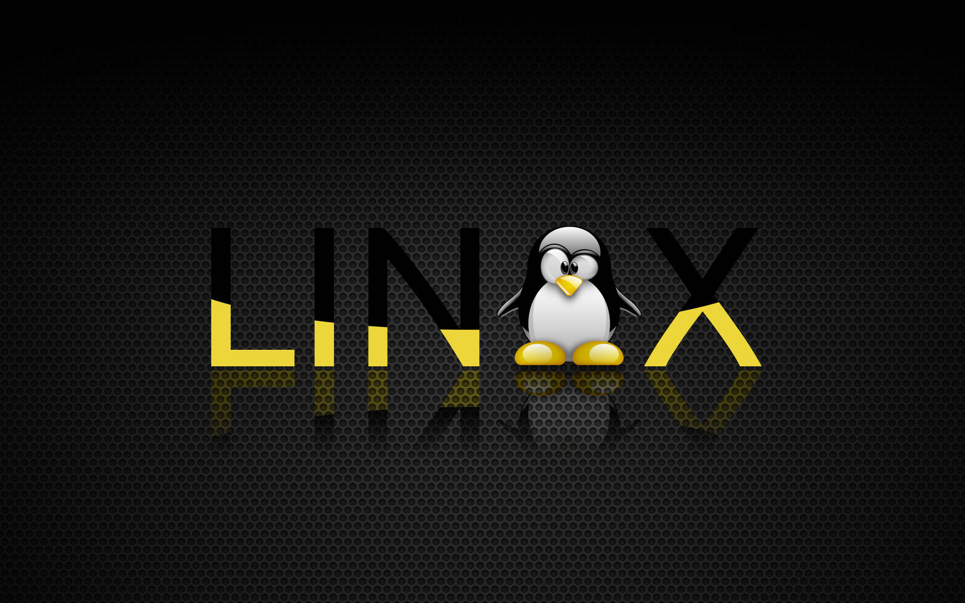 Yellow Black Linux Penguin Logo