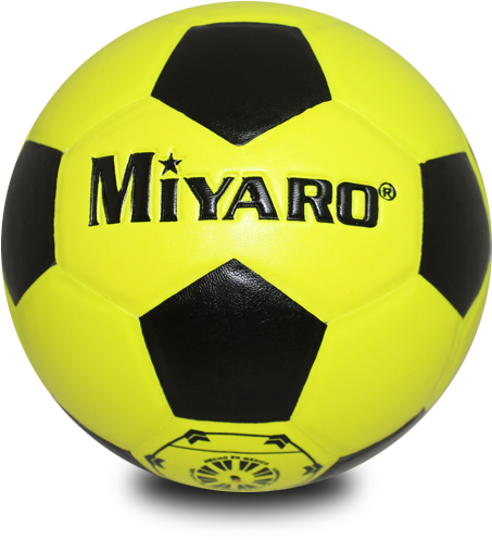 Yellow Black Miyaro Soccer Ball PNG
