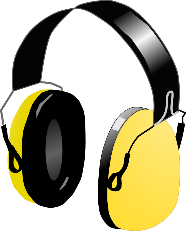 Yellow Black Over Ear Headphones PNG