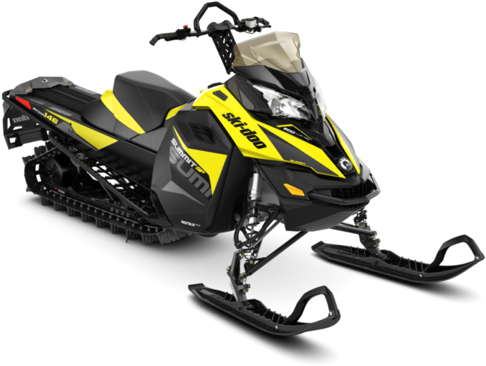 Yellow Black Snowmobile Summit PNG