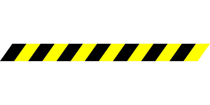 Yellow Black Striped Warning Pattern PNG