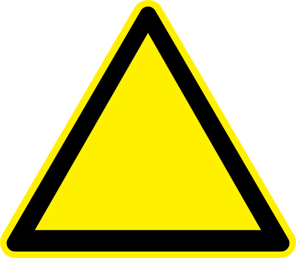 Blank Yellow Triangle Sign PNG
