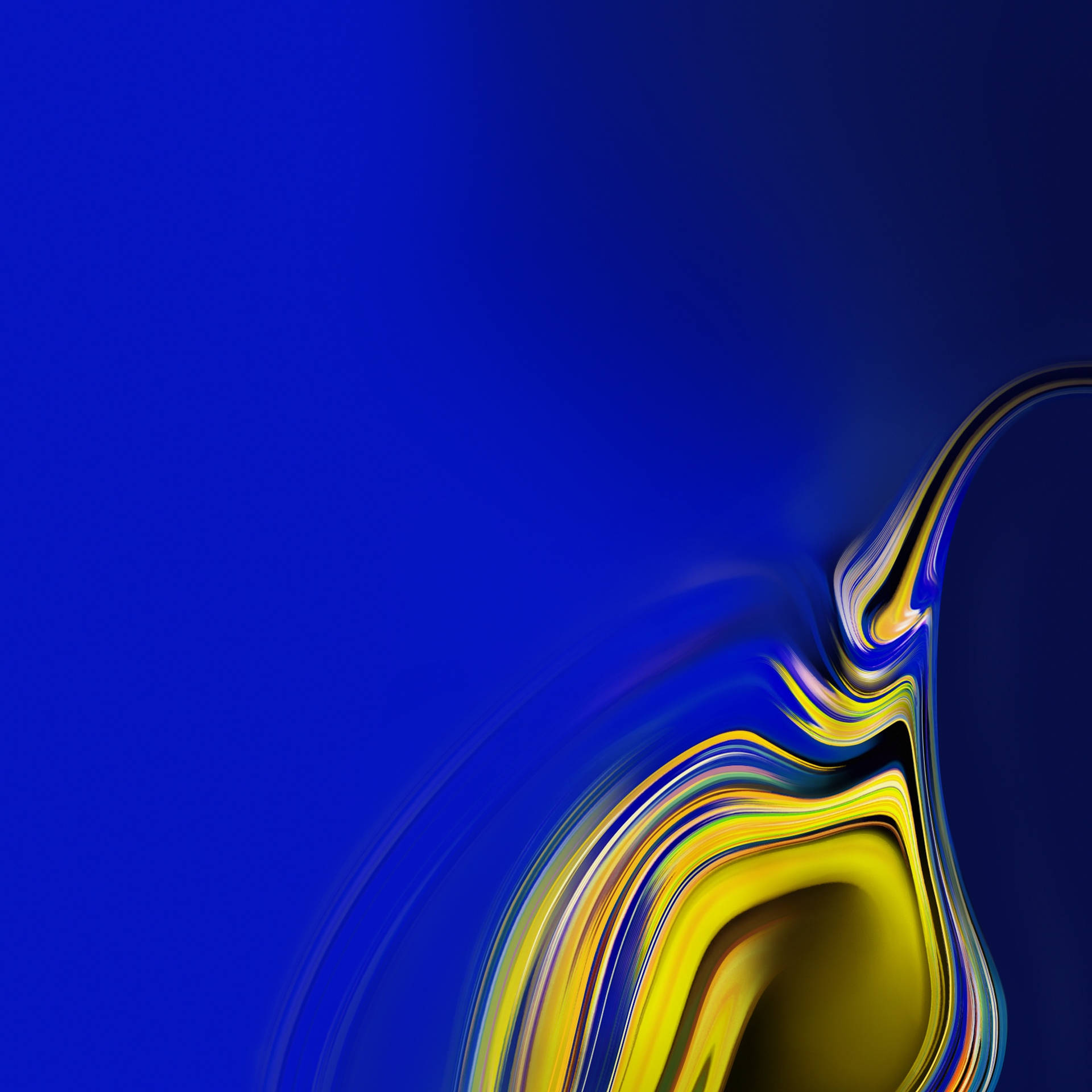 Yellow Blue Ripple Samsung Note 9 Picture