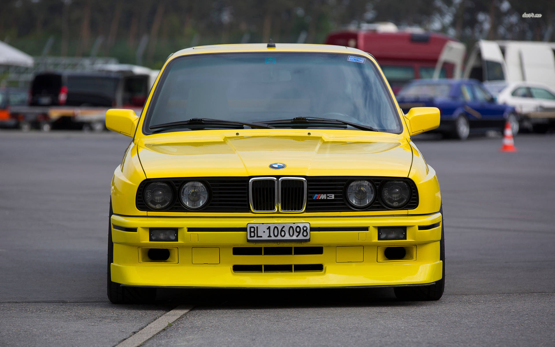 "Stunning Yellow BMW M Series in Action" Wallpaper