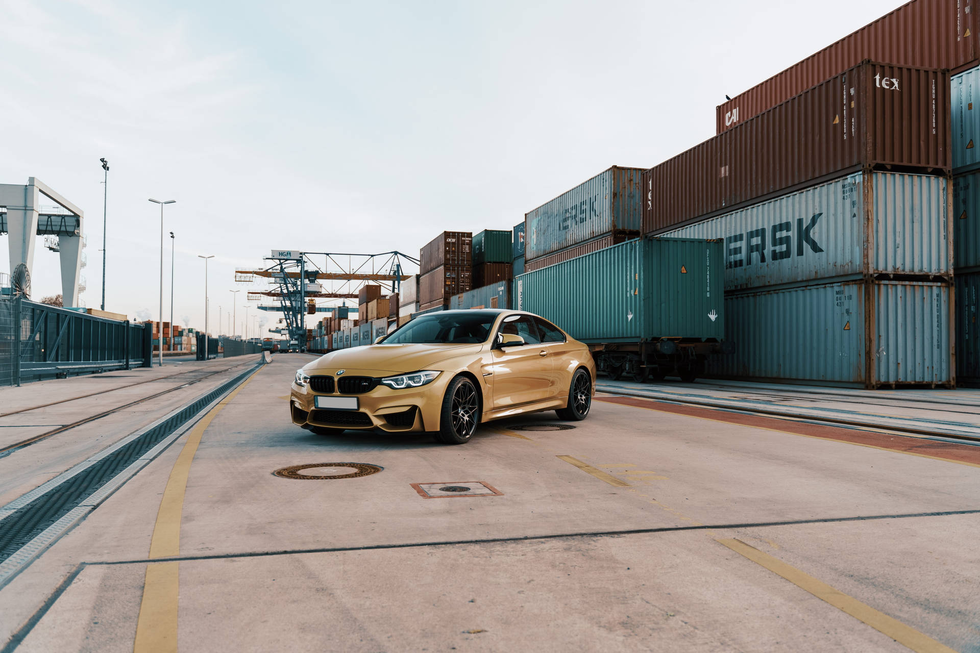 Yellow BMW M4 Luxury Car Wallpaper