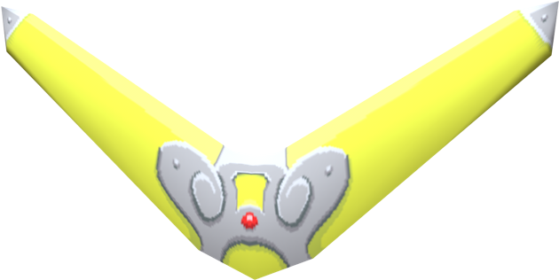 Yellow Boomerang Cartoon Design PNG