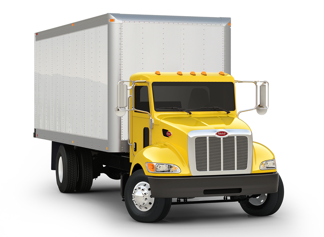 Yellow Box Truck Isolated PNG