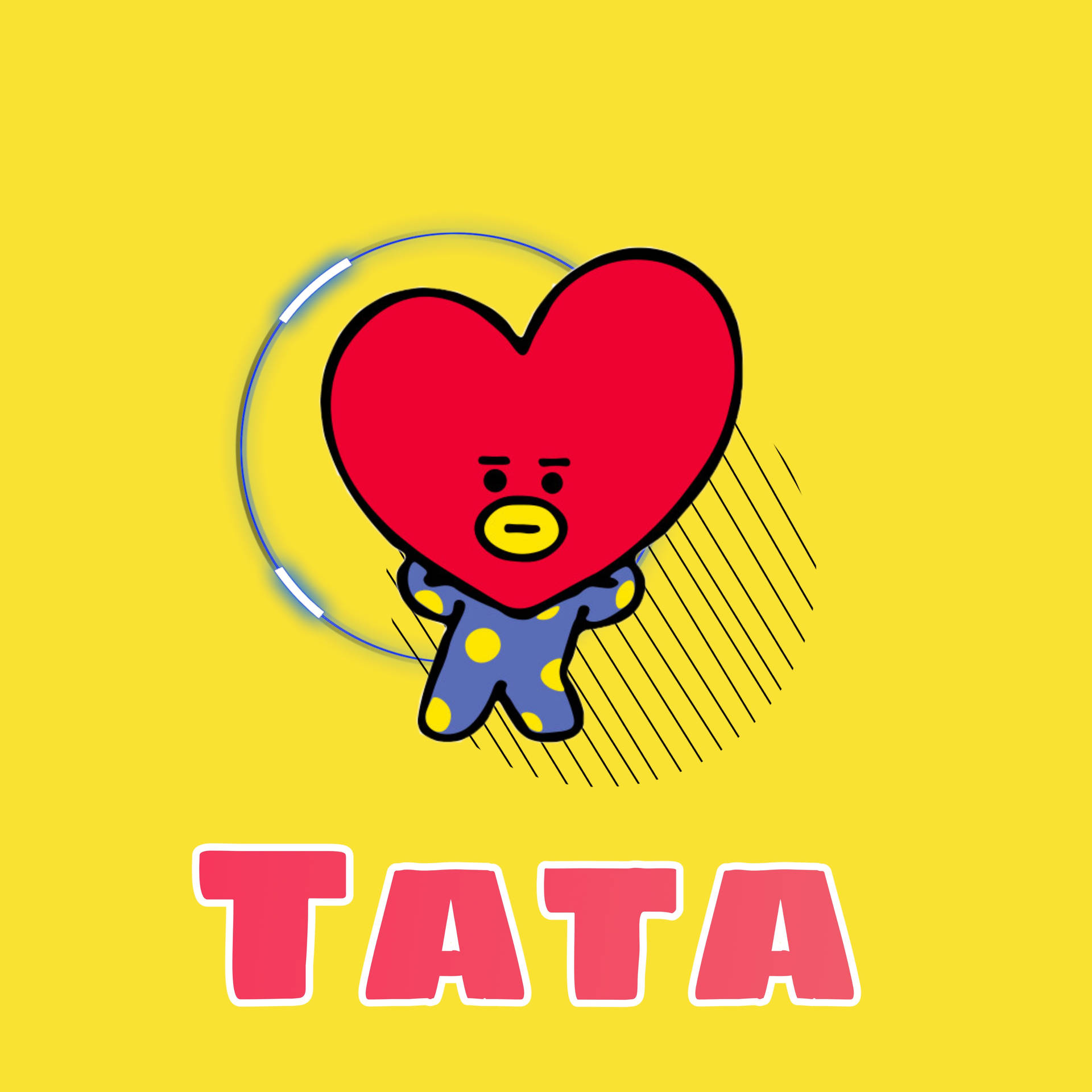 Yellow BT21 Tata Wallpaper