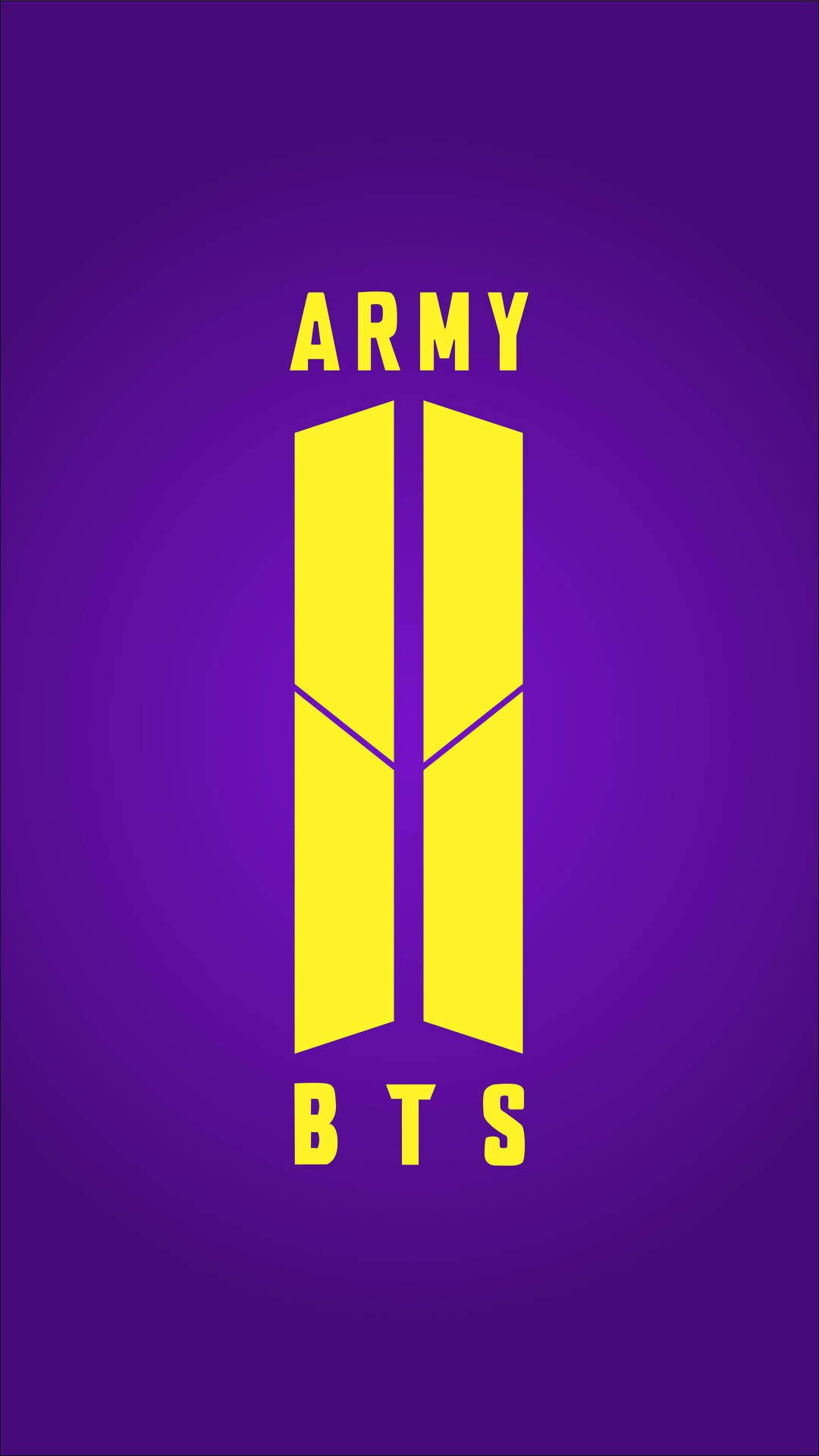 Yellow BTS Army Emblem Wallpaper