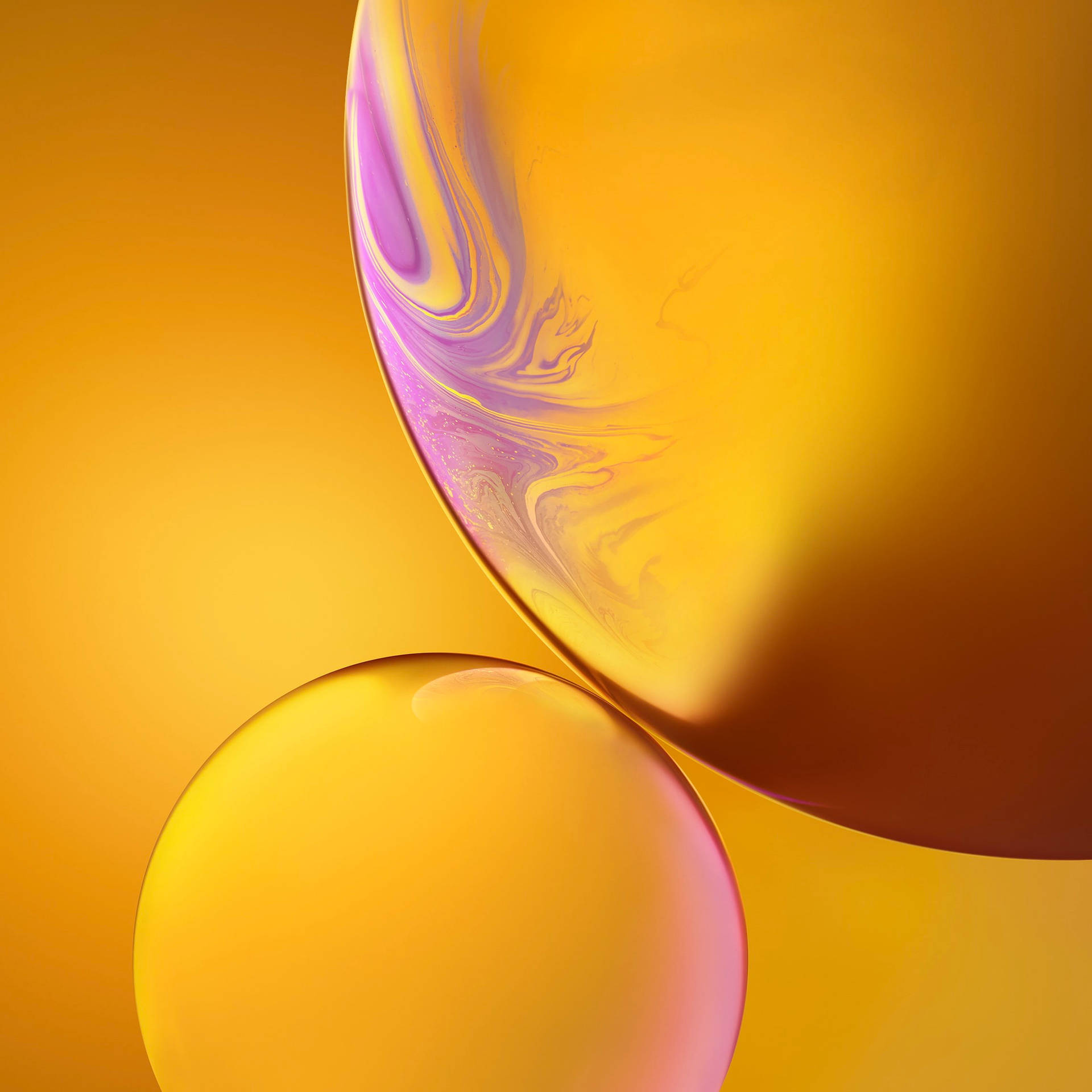 Yellow Bubbles Iphone X Amoled Wallpaper
