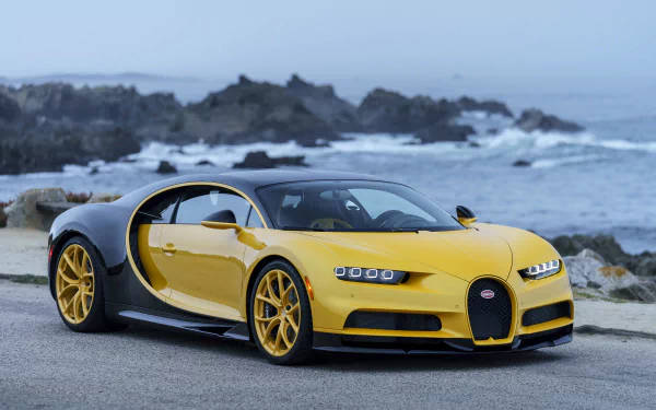 Yellow Bugatti Chiron 4k Wallpaper