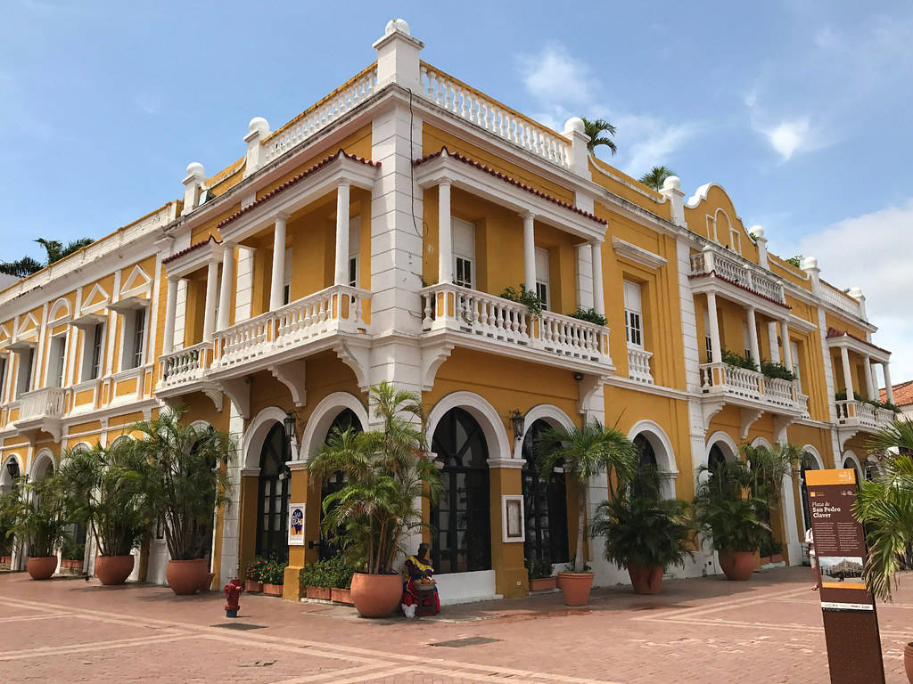Yellow Building Exterior In Cartagena Picture