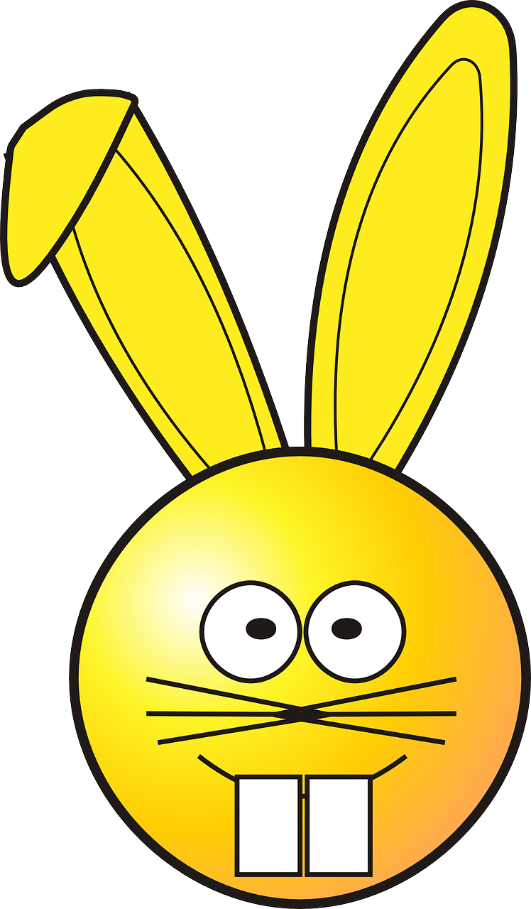 Yellow Bunny Ears Emoji PNG