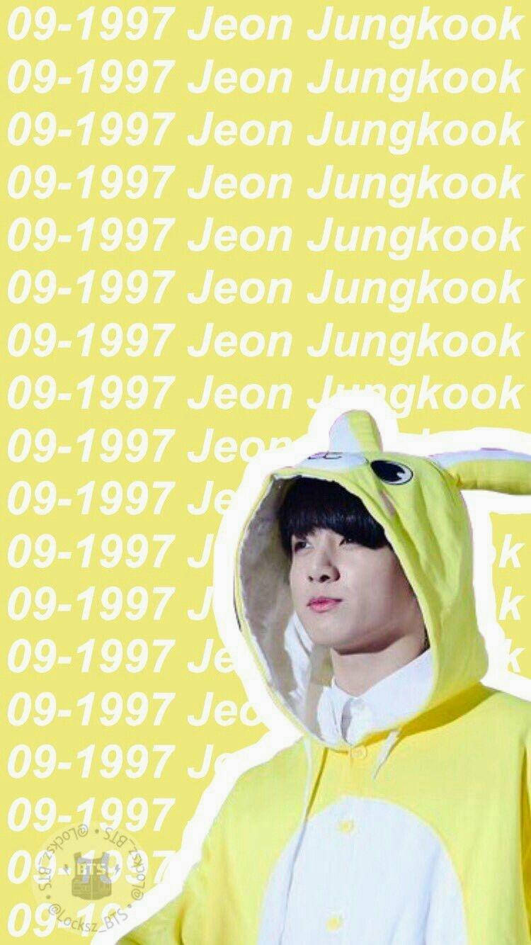 Yellow Bunny Jungkook Aesthetic Wallpaper