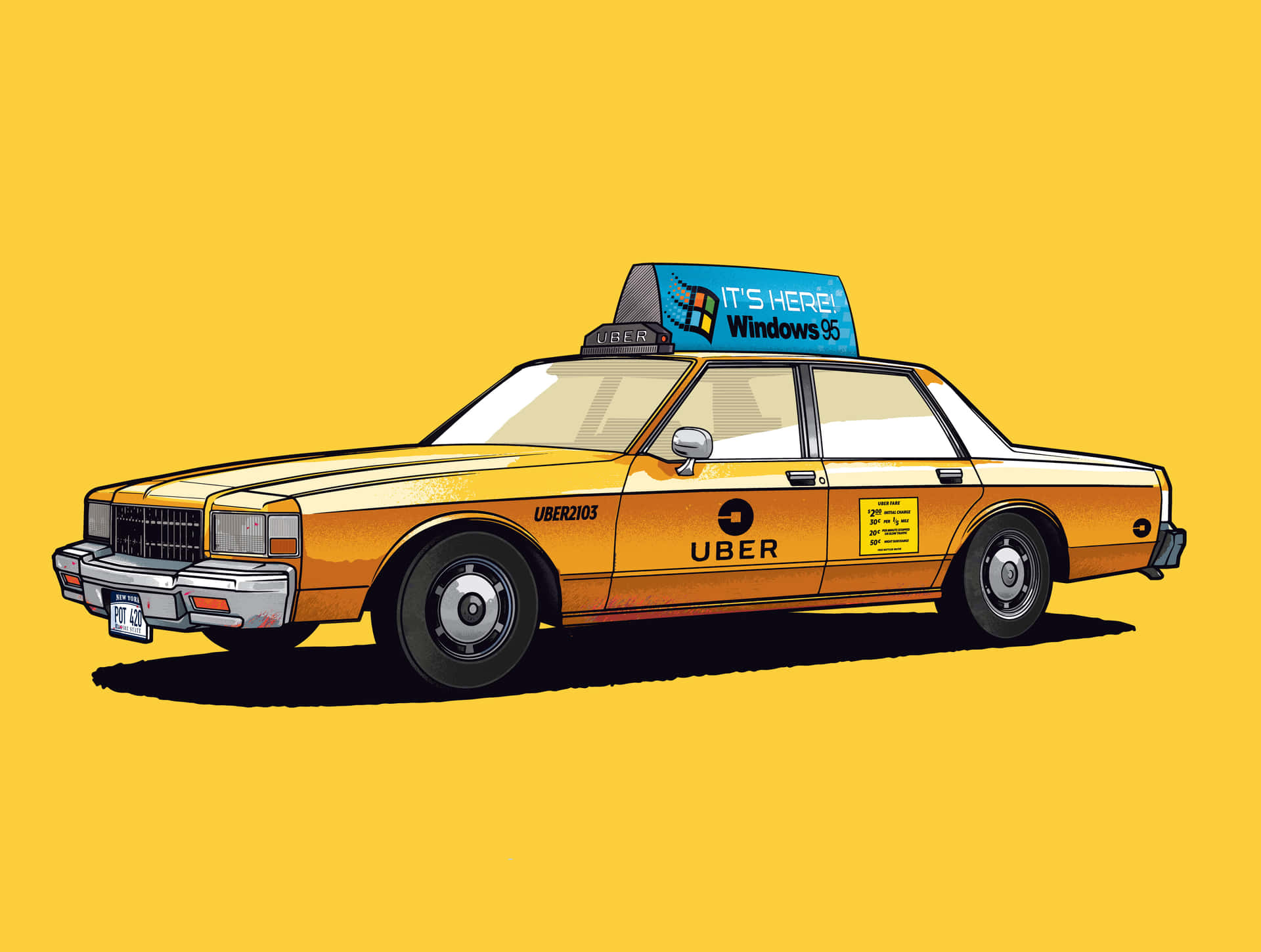 Fast and Reliable Yellow Cab Service Wallpaper