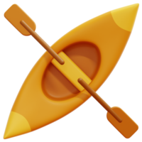 Yellow Canoewith Paddles Emoji PNG