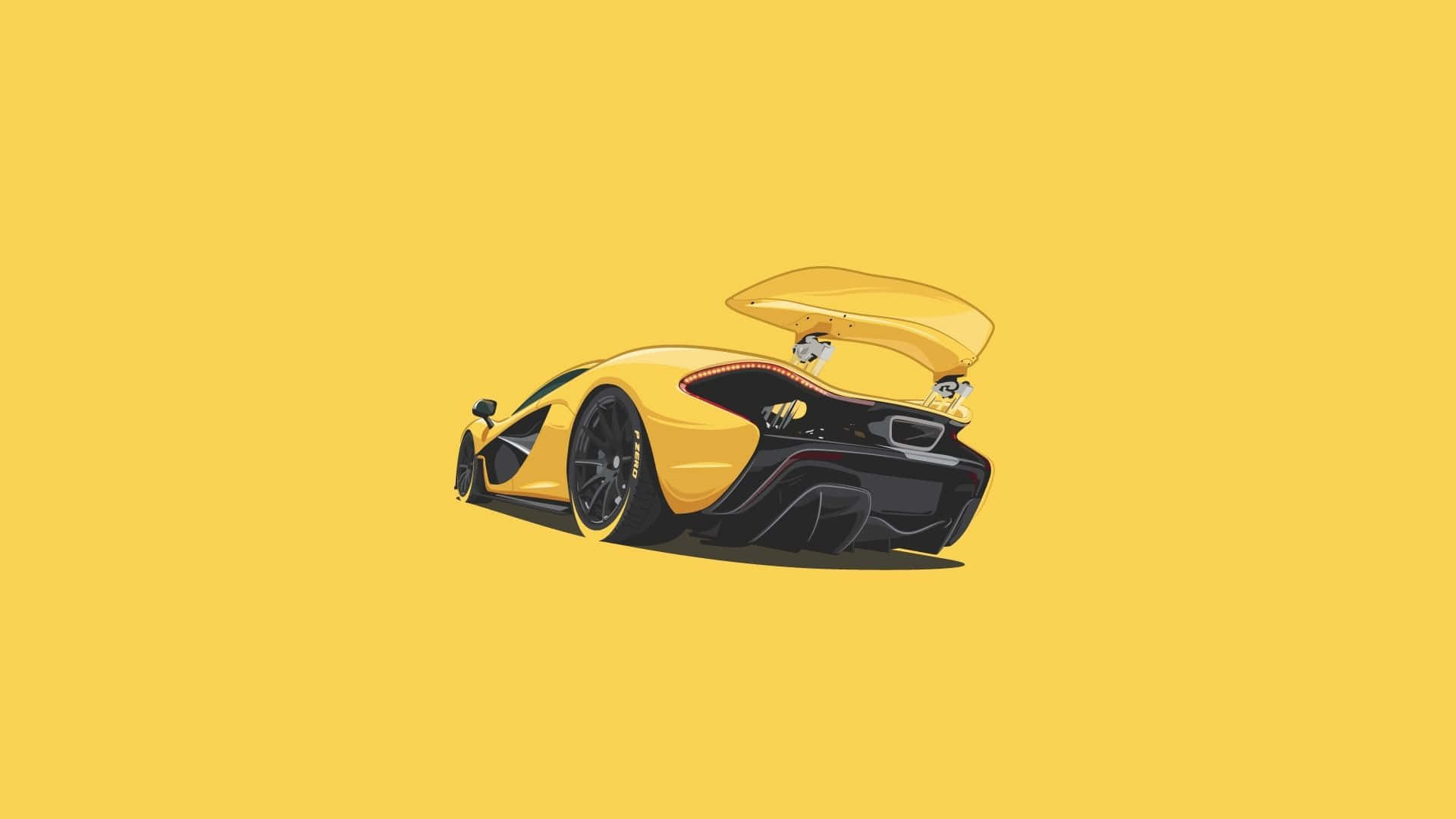 Sleek Yellow Sports Car Wallpaper
