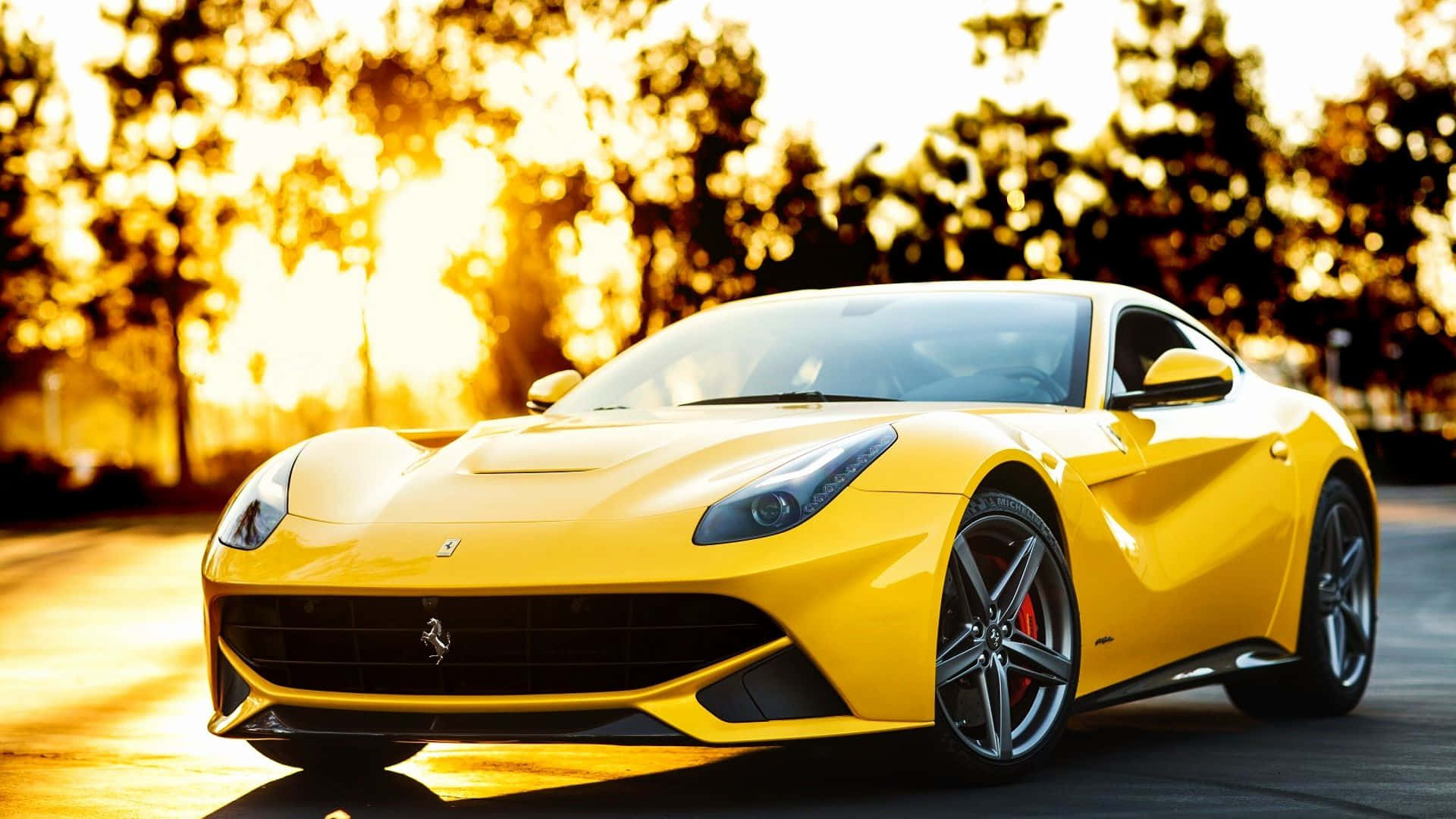 Captivating Yellow Sports Car Wallpaper