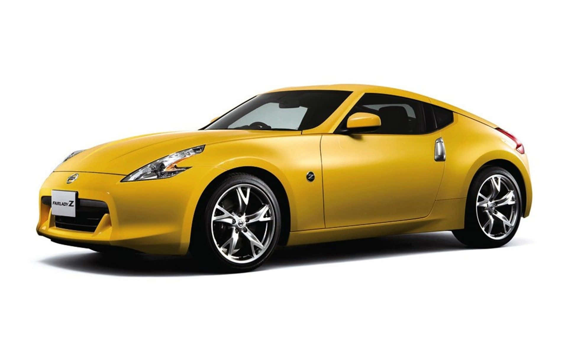 Stunning Yellow Sports Car in Motion Wallpaper