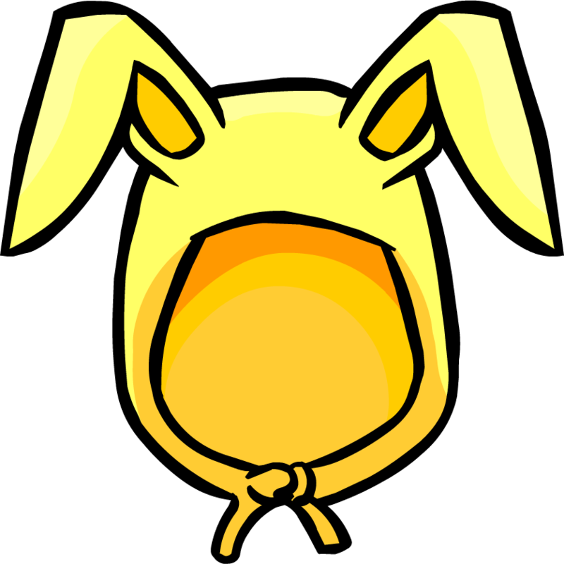 Yellow Cartoon Bunny Ears PNG