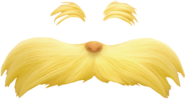 Yellow Cartoon Moustache PNG