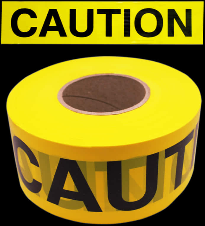 Yellow Caution Tape Roll PNG