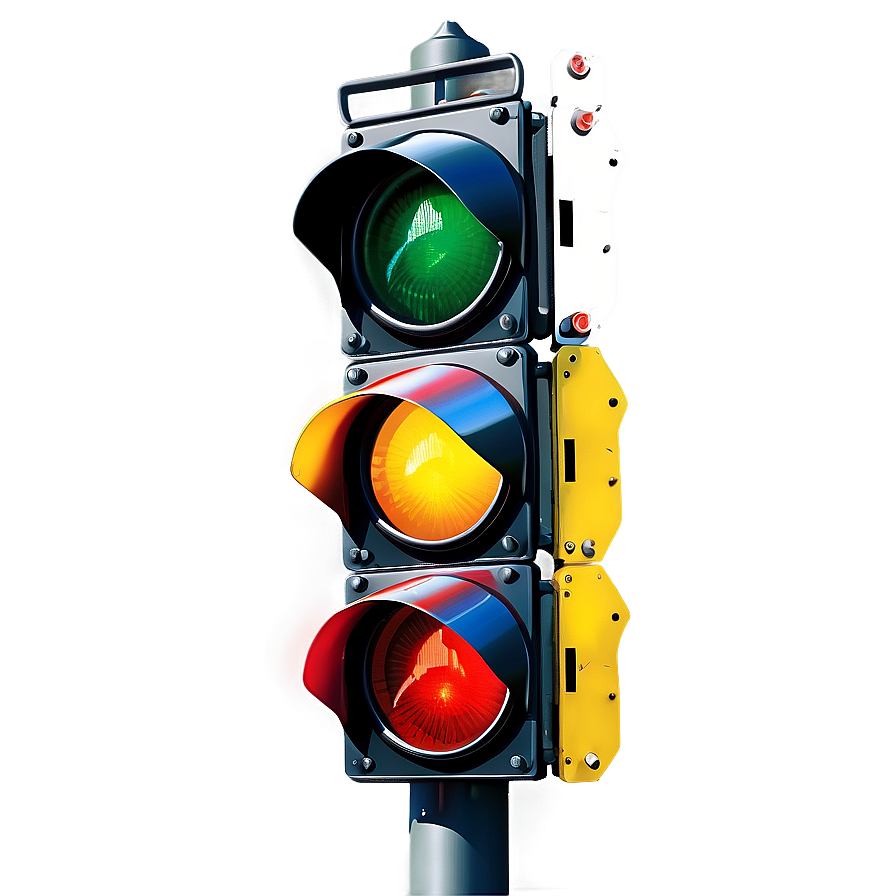 Yellow Caution Traffic Light Png Cma26 PNG
