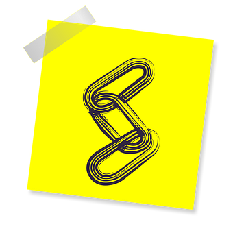 Yellow Chain Link Illustration PNG