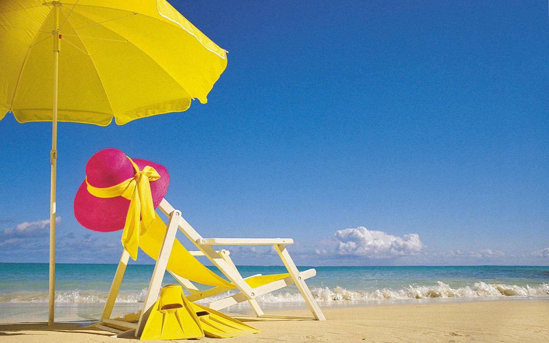 Yellow Chair For Beach Vacation Picture