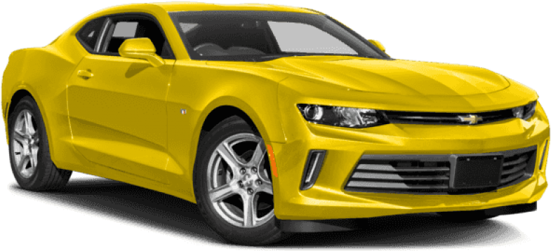 Yellow Chevrolet Camaro Side View PNG