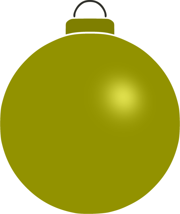 Yellow Christmas Ornament Vector PNG