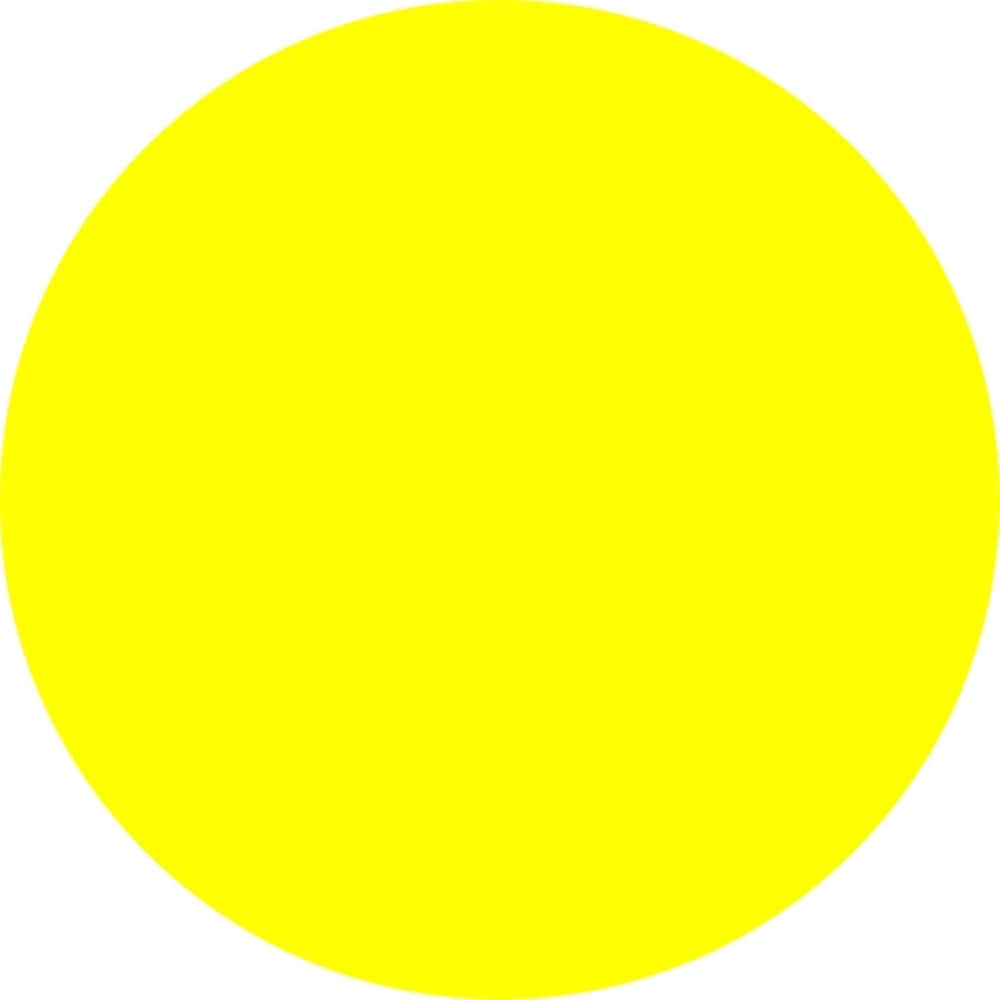 Yellow Circle on a White Background Wallpaper